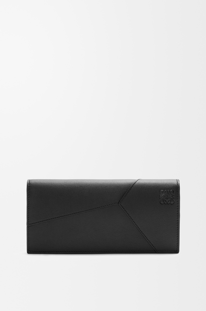 LOEWE Puzzle long horizontal wallet in classic calfskin Black
