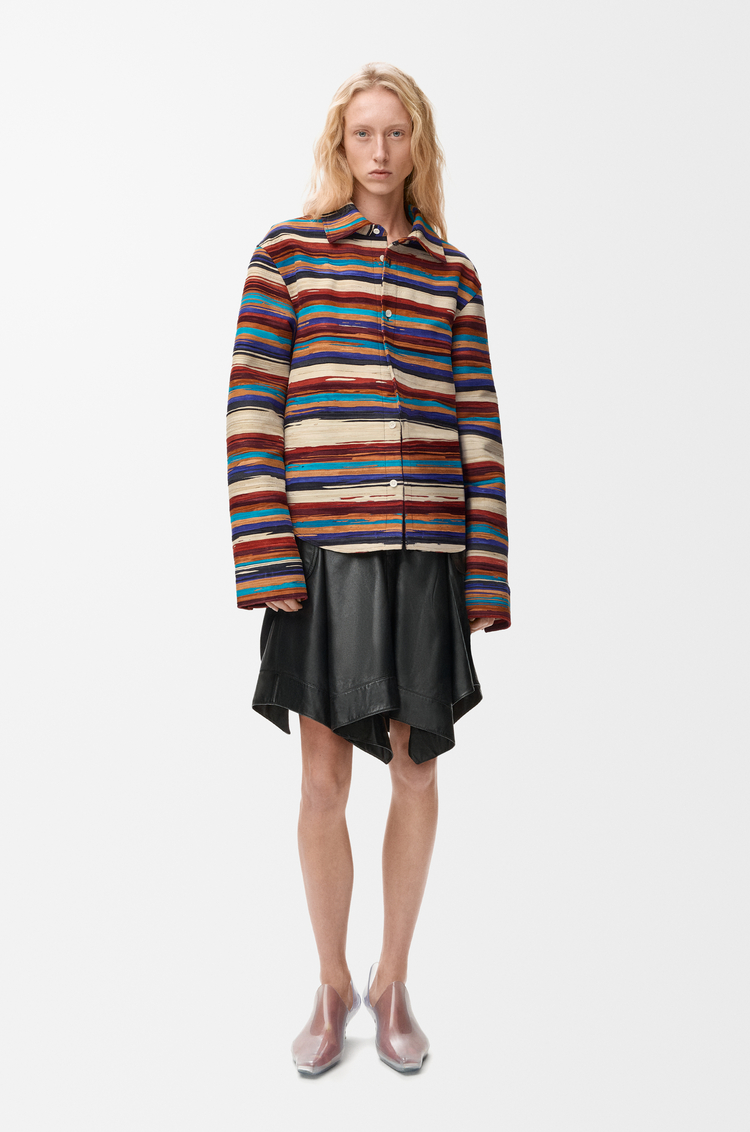 LOEWE Sobrecamisa en nobuck de piel de cordero Multicolor/Negro