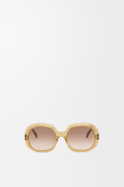 LOEWE Occhiali da sole squadrati Anagram Steps mini Oliva Trasparente
