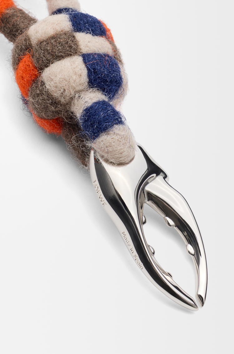 LOEWE ノット クロー チャーム（フェルト） ブルー/オレンジ