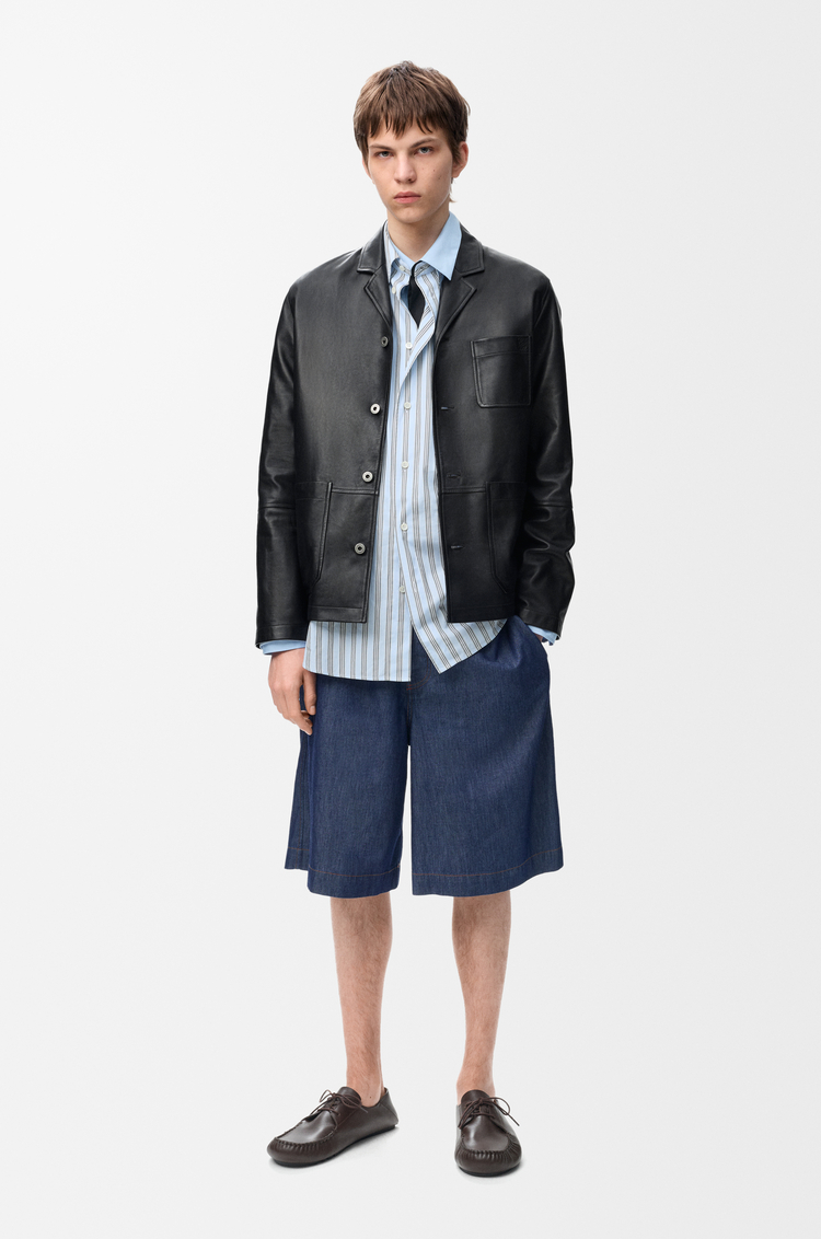 LOEWE Shorts in cotton Denim Blue