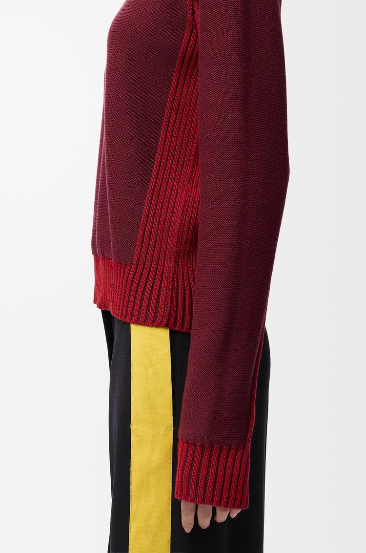 LOEWE Jersey en algodón y lana Burdeos/Rojo