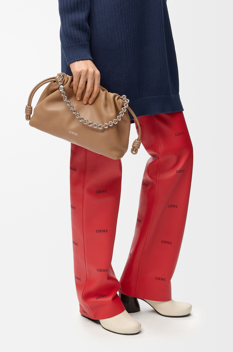 LOEWE Flamenco purse moyen en cuir d'agneau nappa doux Moka
