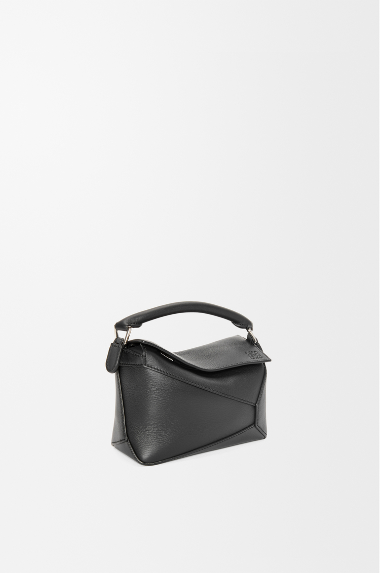 LOEWE Mini Puzzle Edge bag in classic calfskin Black