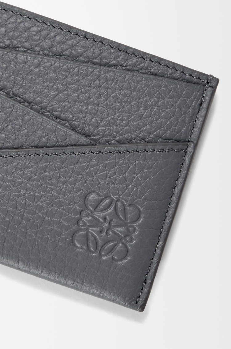 LOEWE Puzzle plain cardholder in supple grained calfskin Blue Grey