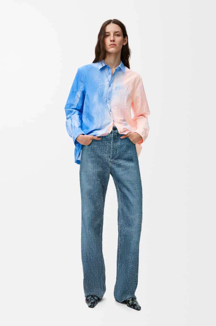 LOEWE Camisa en algodón técnico Azul Claro