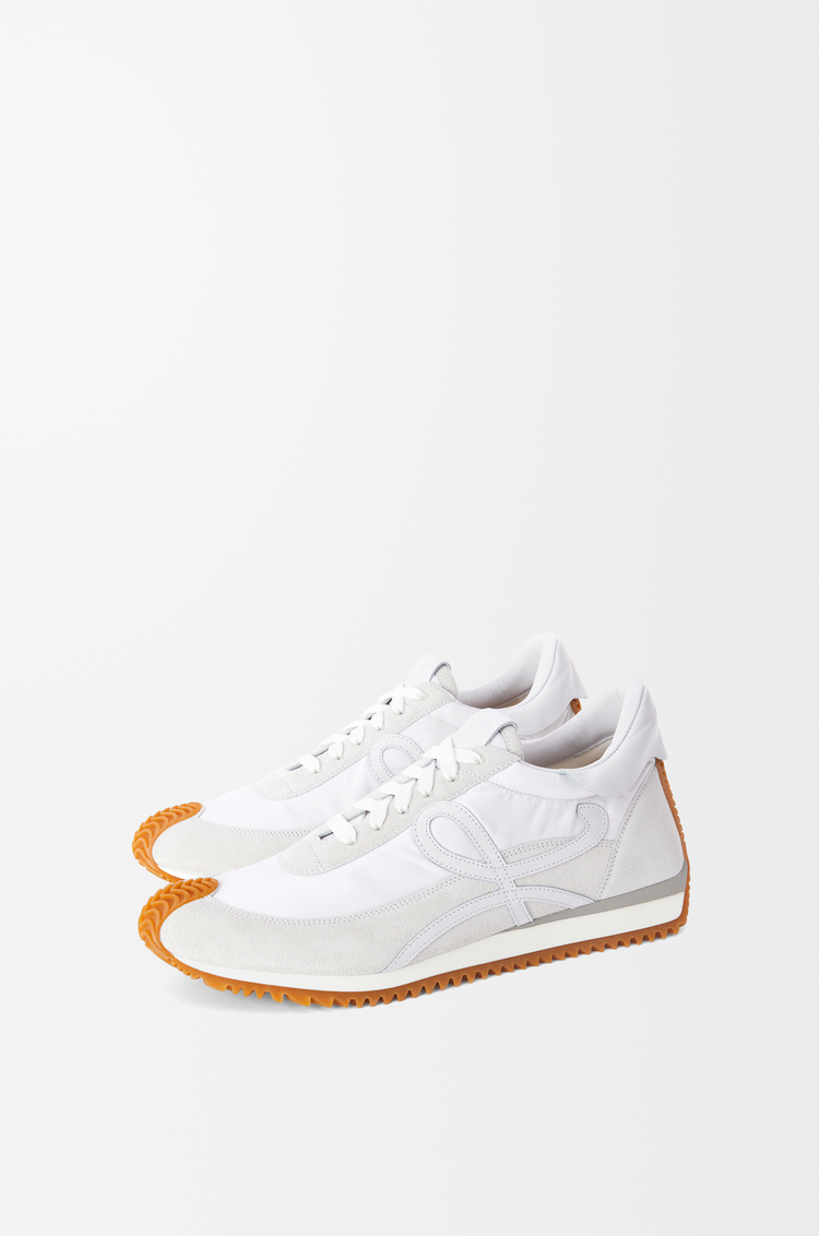 LOEWE Flow Runner in nylon and suede White
