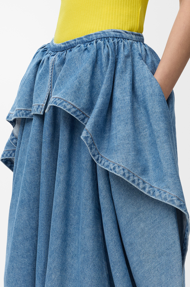 LOEWE Skirt in denim Light Blue