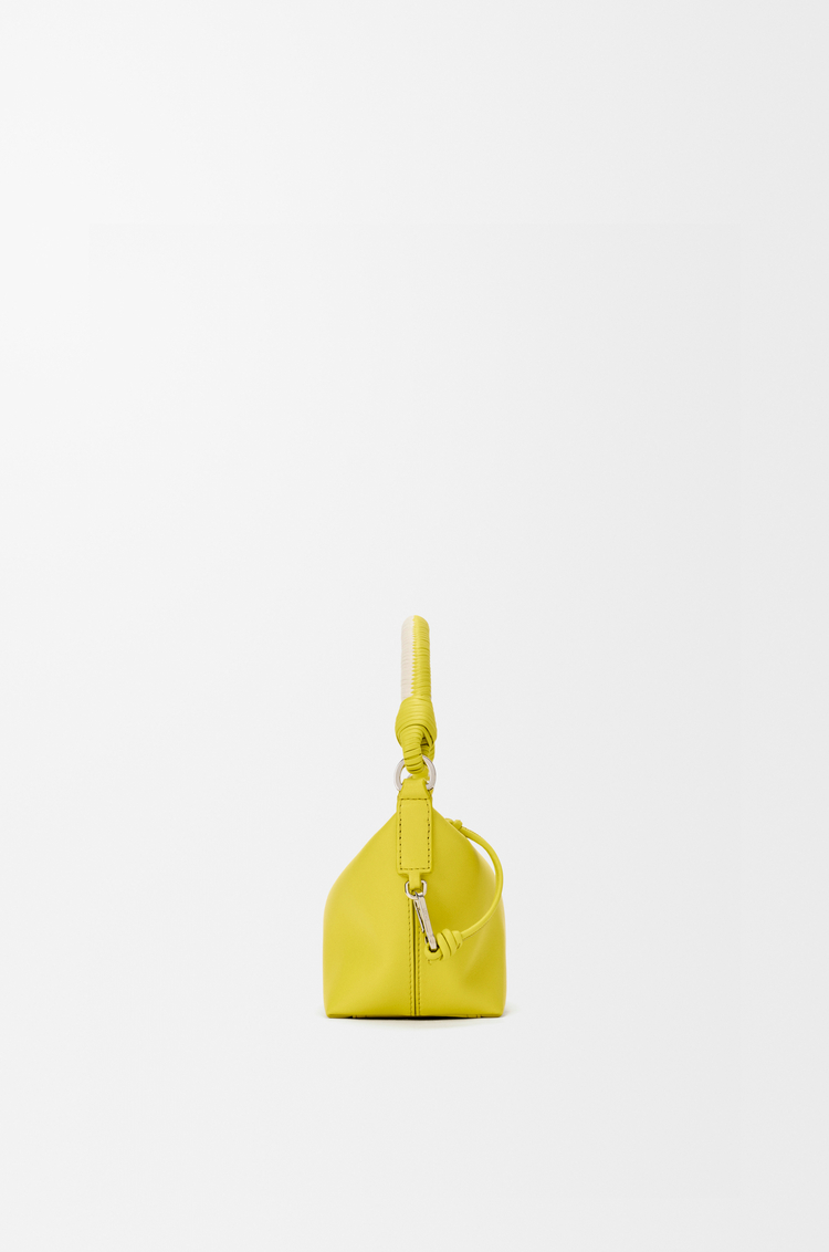 LOEWE Mini sac Cala en cuir d'agneau nappa doux Citron/Blanc Doux