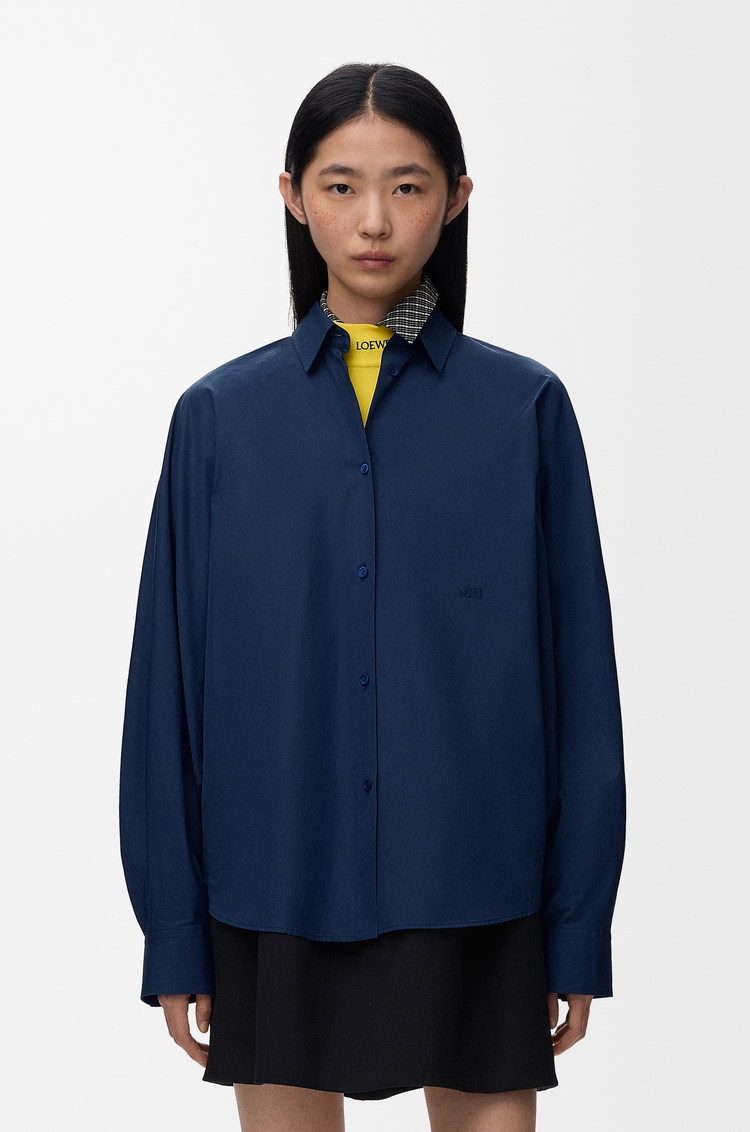 LOEWE Shirt in cotton Navy Blue