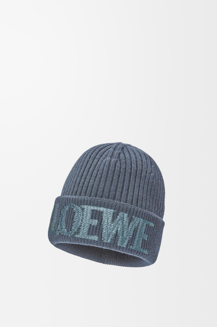 LOEWE Gorro LOEWE en lana Azul Grisáceo