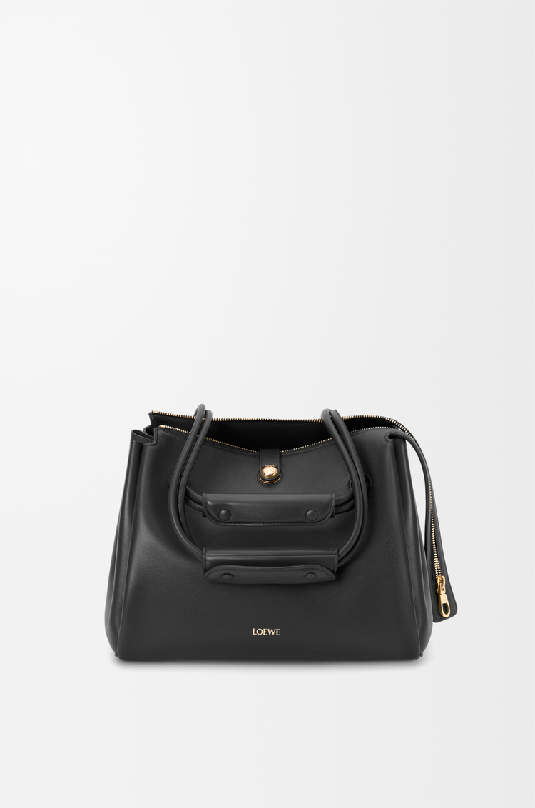 LOEWE Borsa Madrid media in morbida pelle di vitello Nero