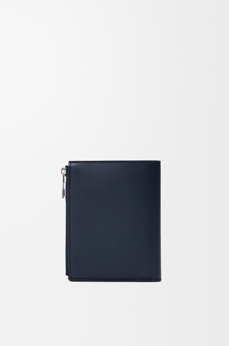 LOEWE Cartera compacta Flag en piel de ternera clásica Azul Marino Oscuro/Azur Real