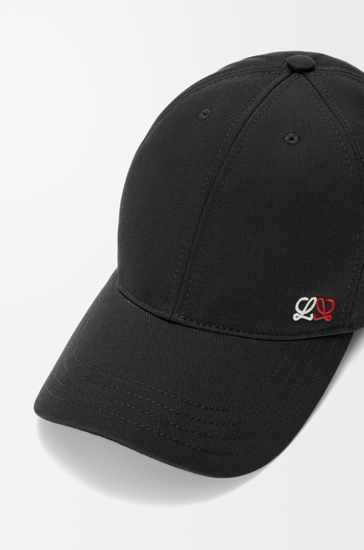LOEWE Flag patch cap in cotton Black