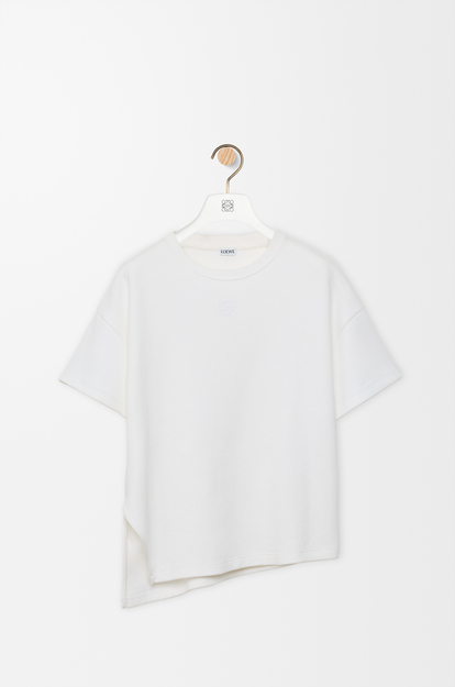 LOEWE Asymmetric t-shirt in cotton blend White