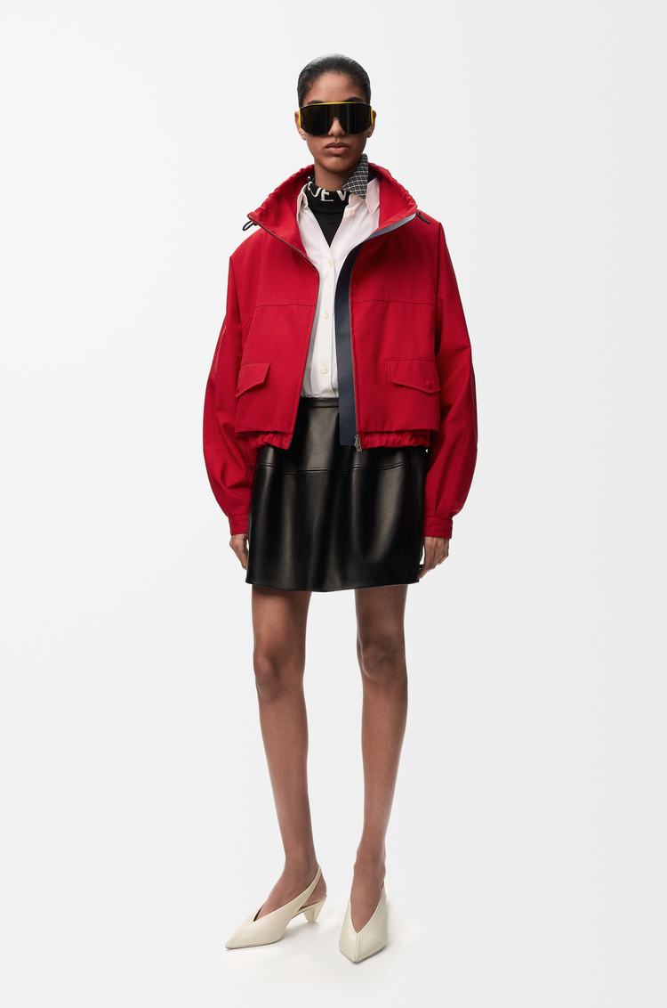 LOEWE Jacket in cotton and silk Red