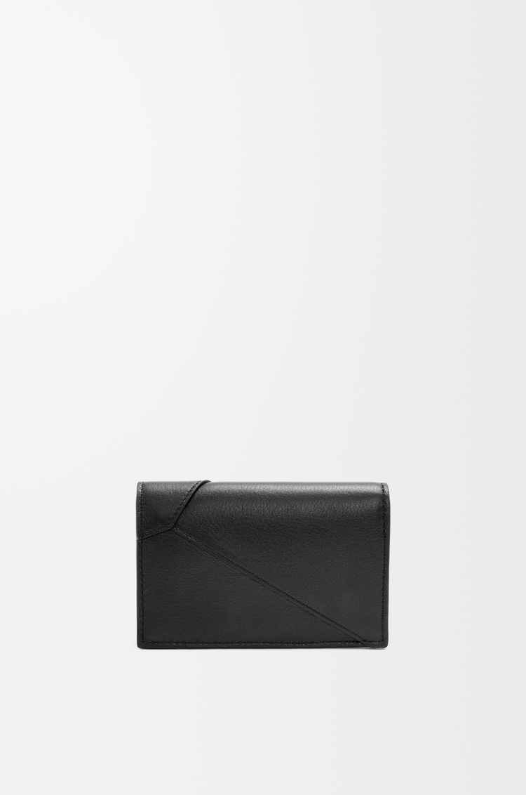 LOEWE Puzzle business cardholder in classic calfskin Black