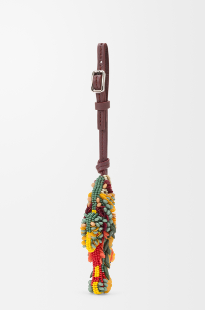 LOEWE Fish charm in felt, beads and calfskin Multicolor
