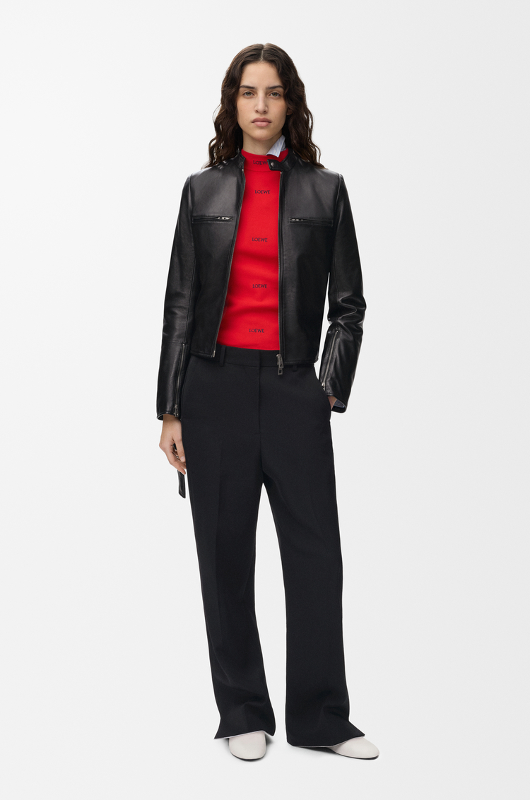 LOEWE Giacca biker in nappa di agnello Nero