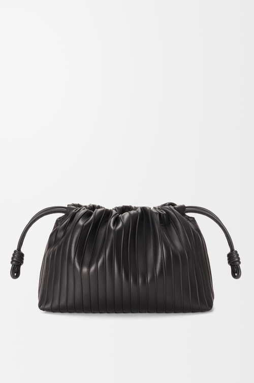 LOEWE Flamenco Pleats purse moyen en cuir d'agneau nappa Noir