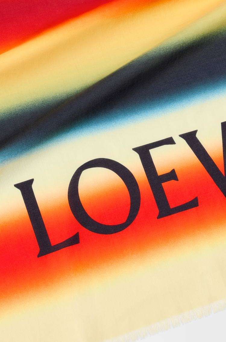 LOEWE Pareo in cotton Orange/Multicolor