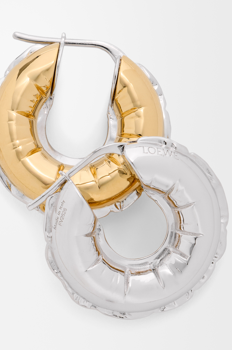 LOEWE ブローン インフレーテッド フープイヤリング（真鍮） シルバー/ゴールド