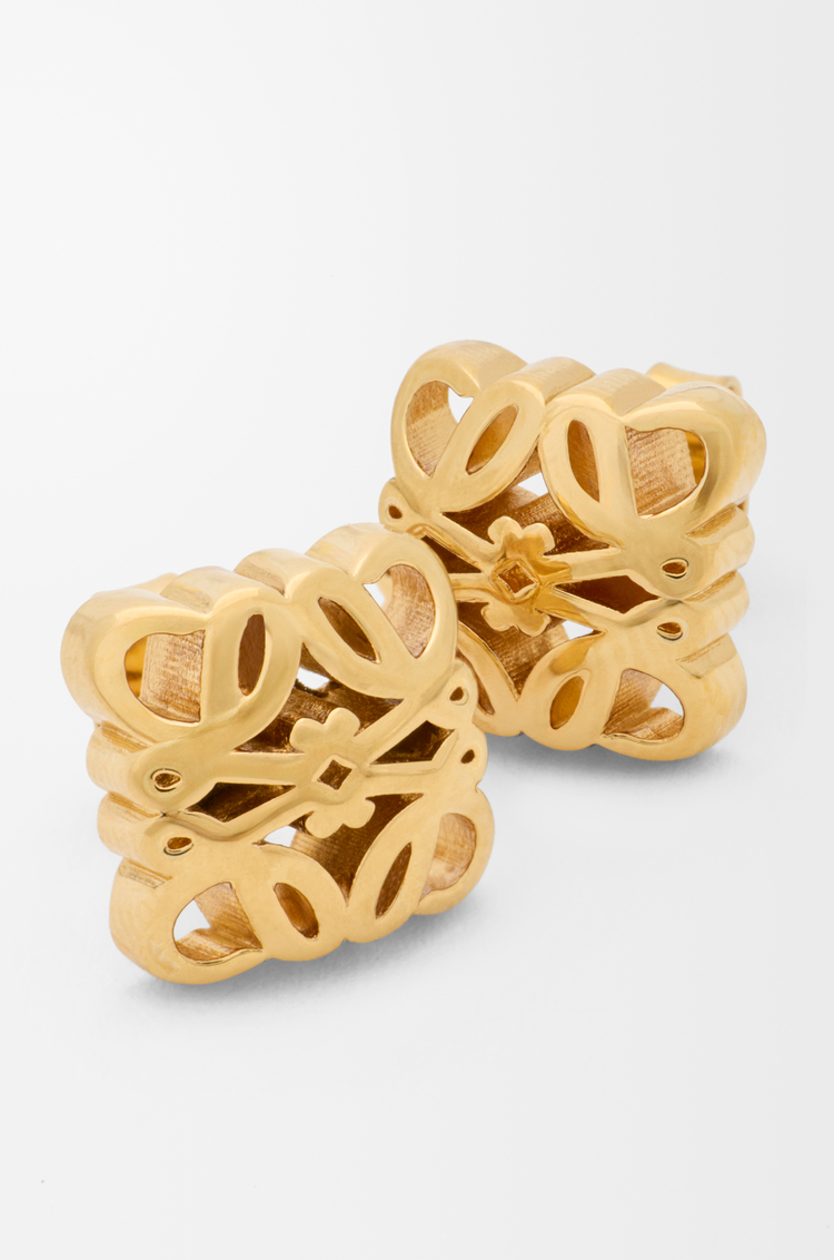LOEWE Boucles d'oreilles Anagram Bombé Doré