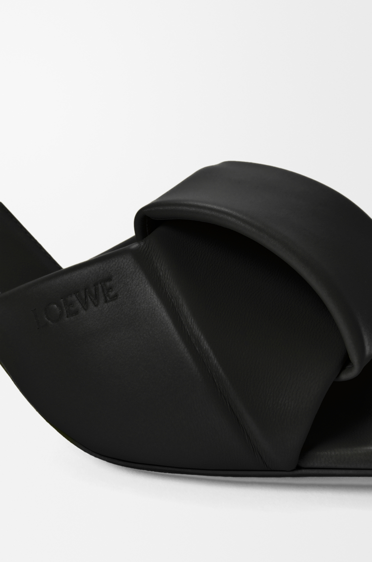 LOEWE Mules Origami en cuir d'agneau Noir