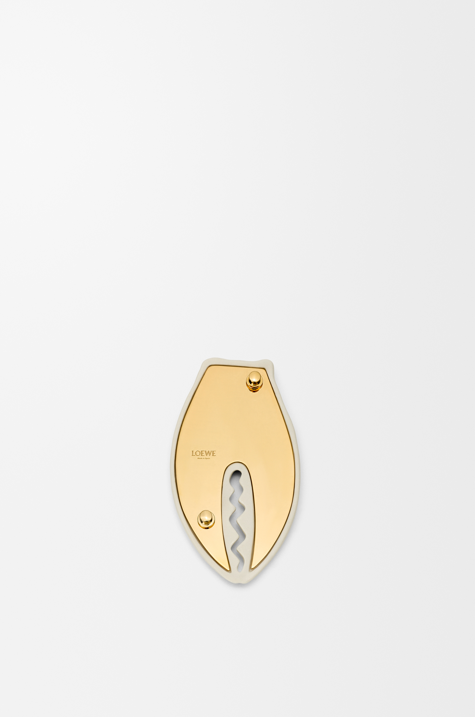 LOEWE Large Claw brooch in ceramic Off White