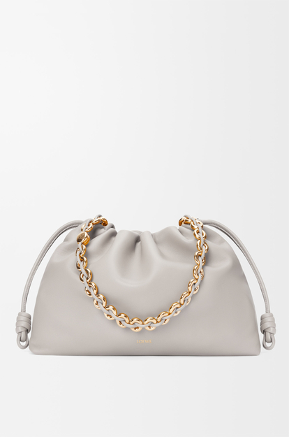 LOEWE Large Flamenco purse in mellow nappa lambskin Shell Grey