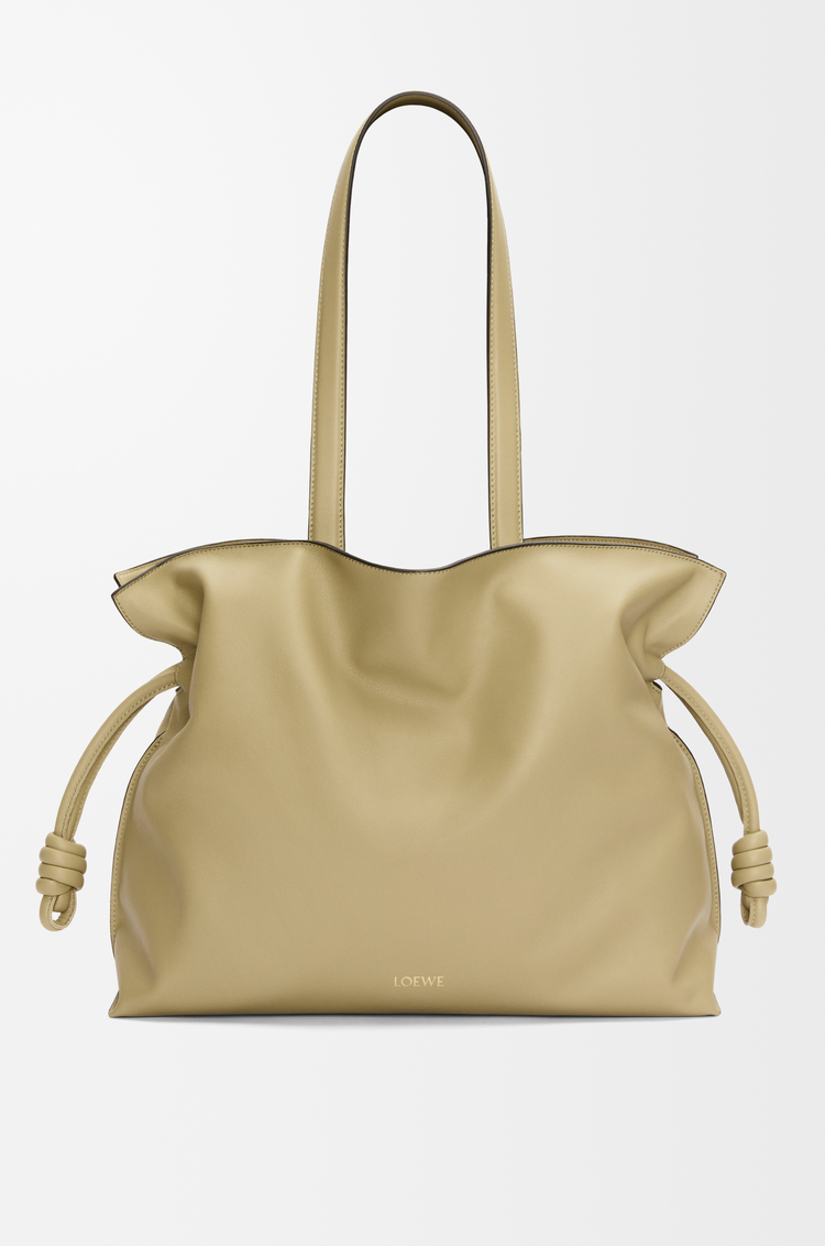 LOEWE Large Flamenco clutch in nappa calfskin Clay Green