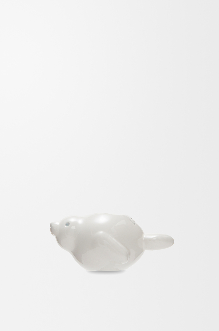 LOEWE Grand charm phoque en laiton Blanc Doux