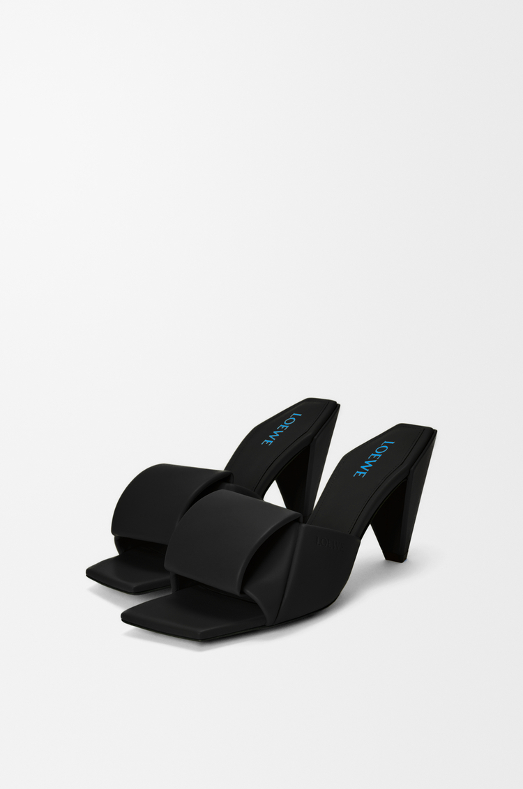 LOEWE Mules Origami en cuir d'agneau Noir