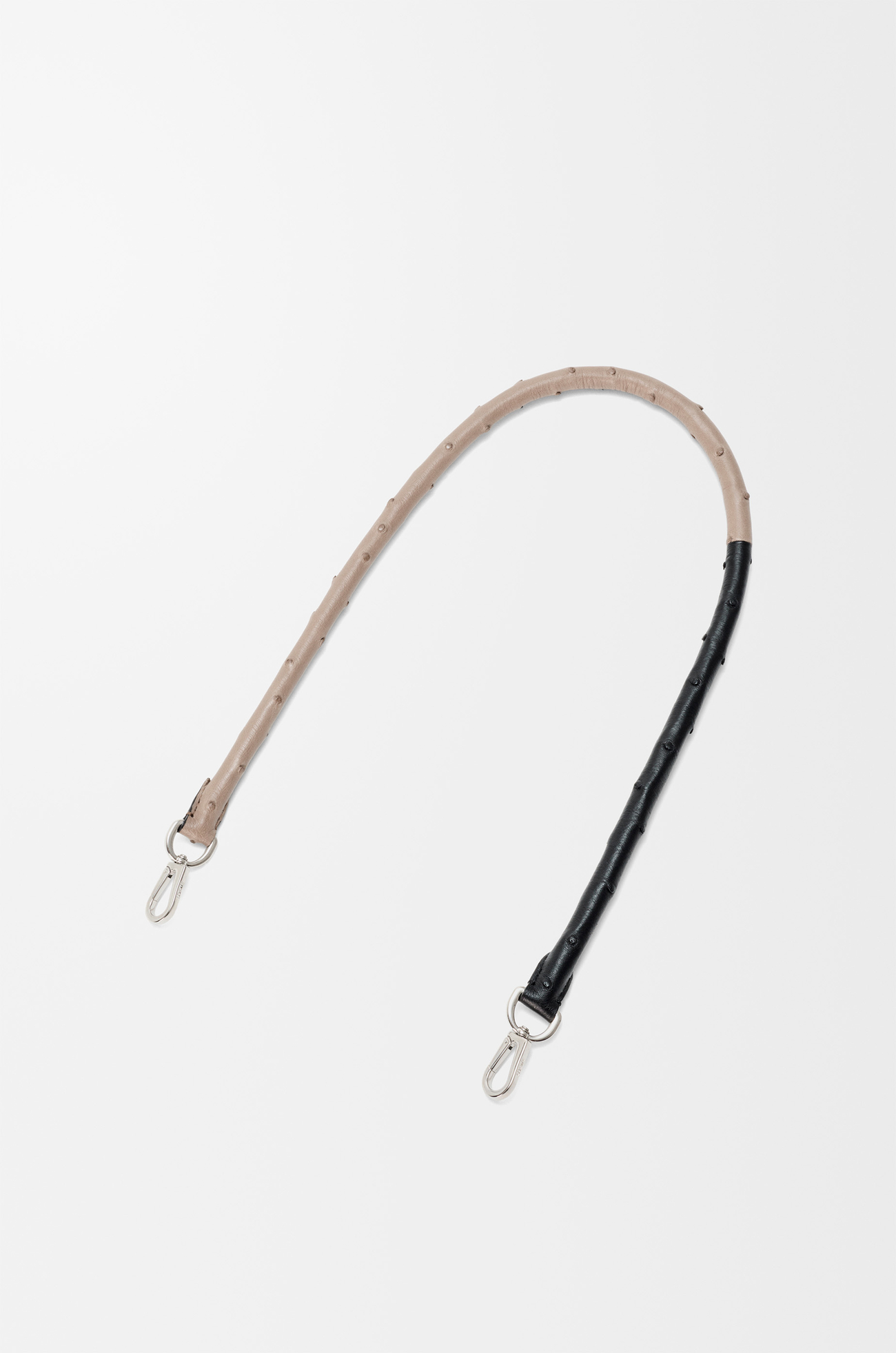 LOEWE Riemen aus Straußenleder Black/Taupe