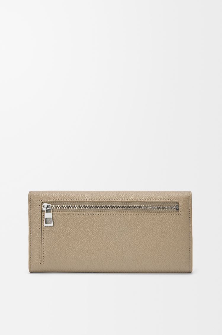 LOEWE Portafoglio continental Pebble in pelle di vitello granata Argilla