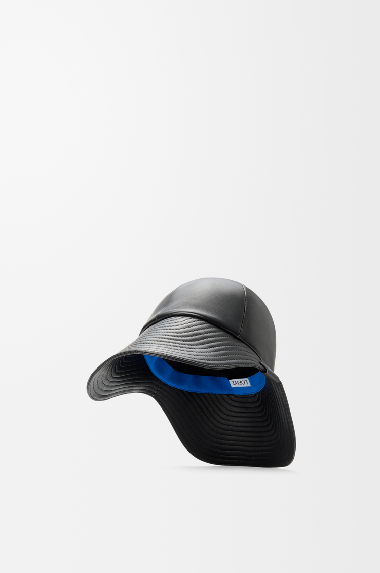 LOEWE Wanderhut aus Leder Schwarz