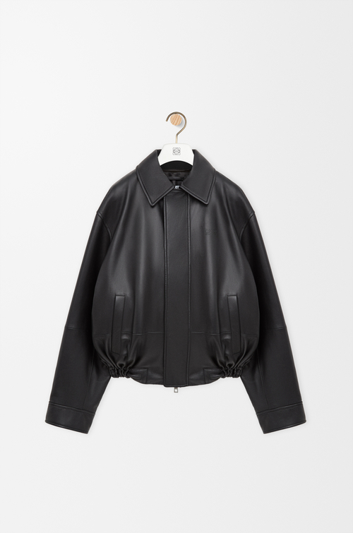 LOEWE Drawstring jacket in nappa lambskin Black