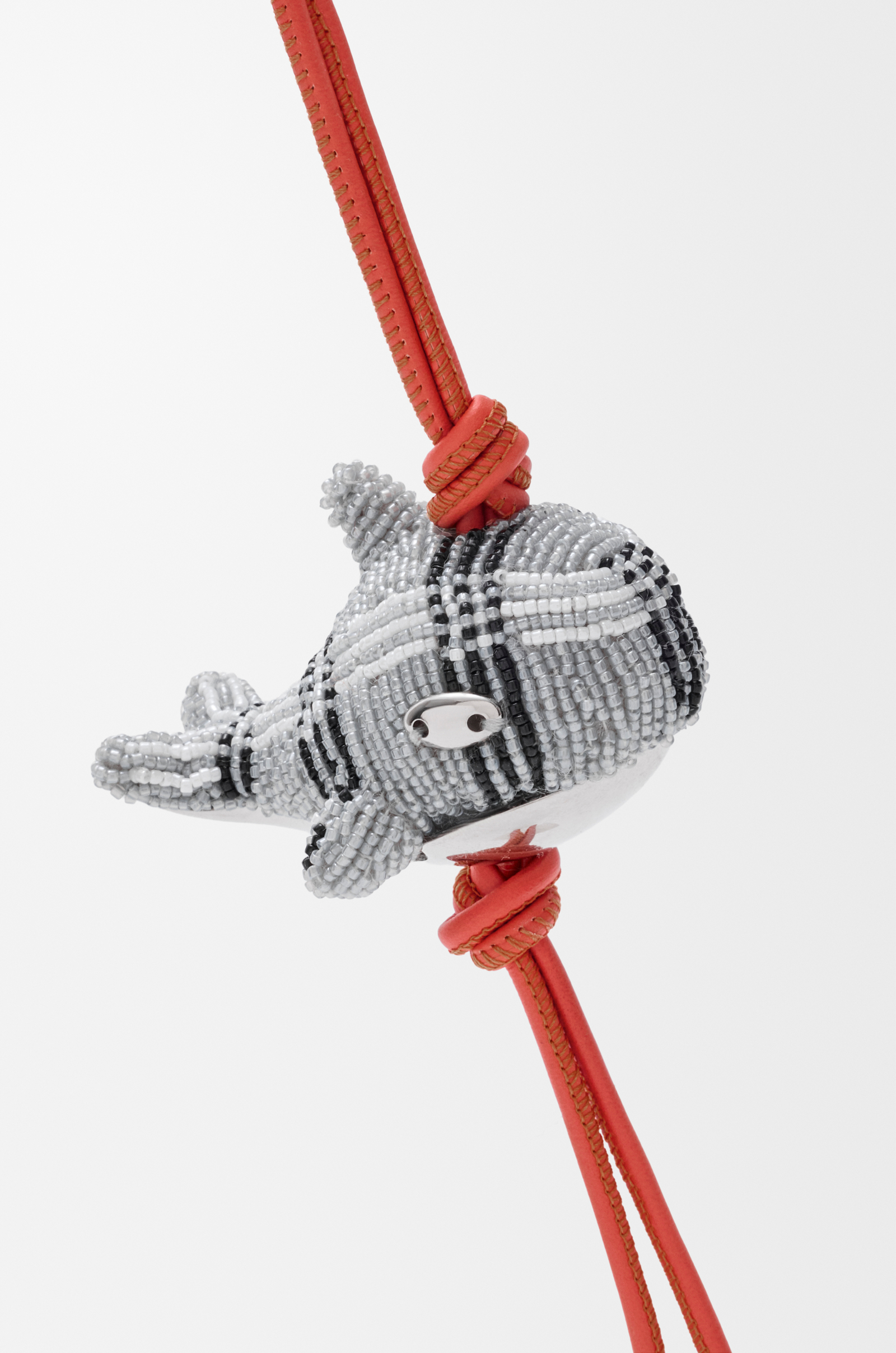 LOEWE Whale charm in beads and felt Multicolor