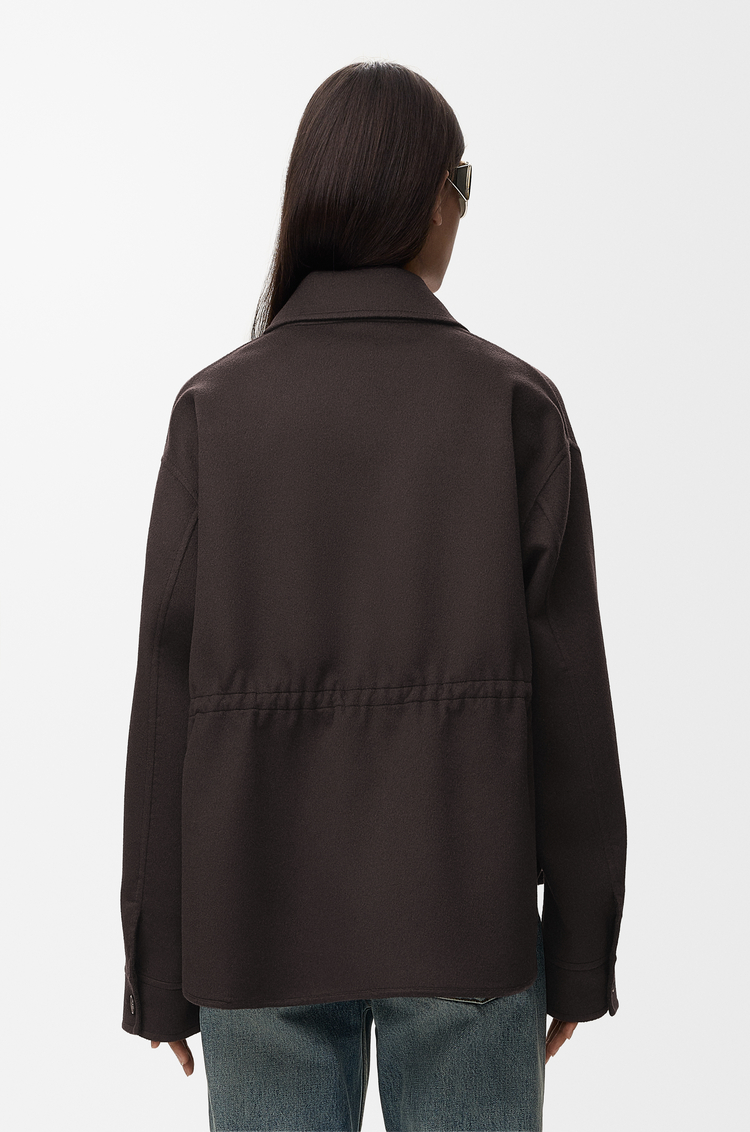 LOEWE Workwear jacket in wool and cashmere Brown/Grey