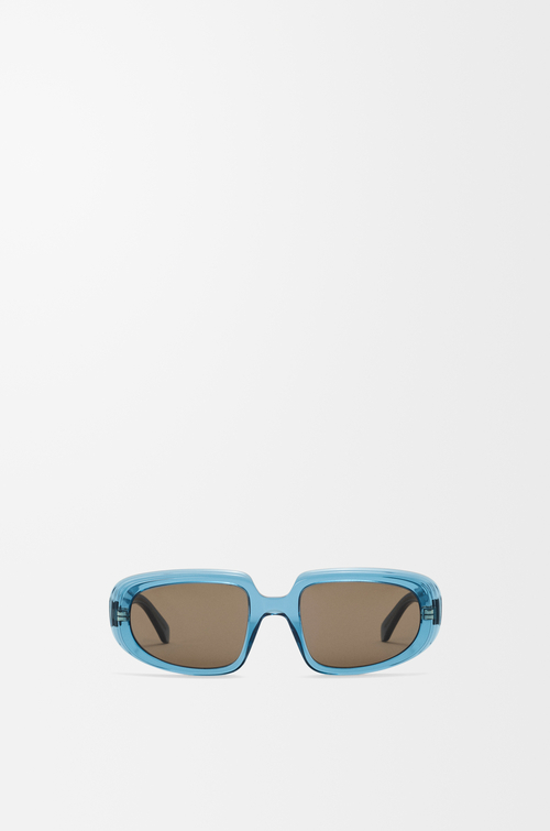 LOEWE Occhiali da sole rettangolari Anagram Steps mini Transparent Blue