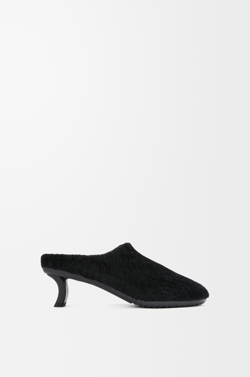LOEWE Sabot Dive in shearling Nero
