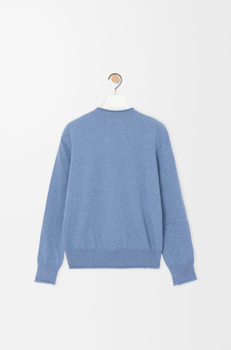 LOEWE Pullover aus Baumwolle und Kaschmir Hellblau