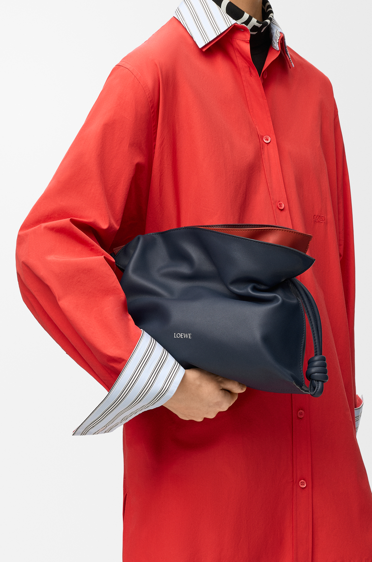 LOEWE Medium layered Flamenco clutch in nappa calfskin Multicolor  Deep Navy
