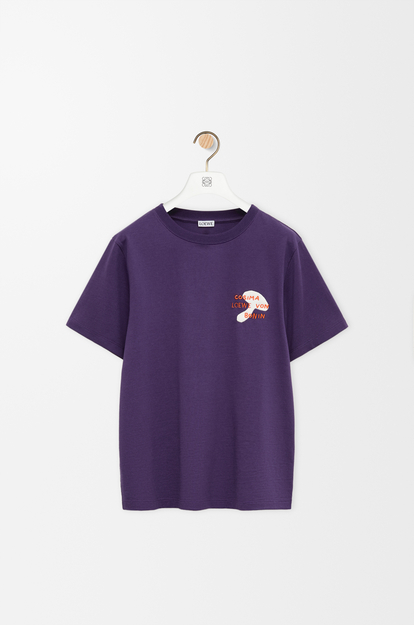 LOEWE Regular fit T-shirt in cotton Purple