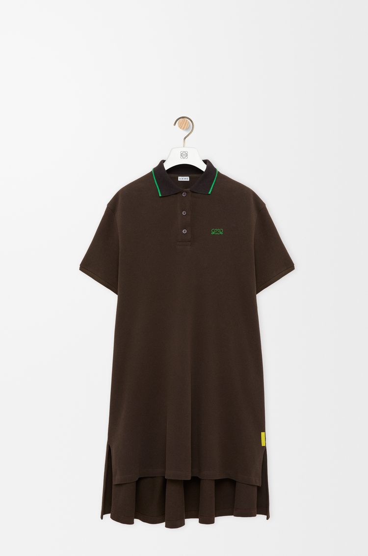 LOEWE Polo dress in cotton Brown