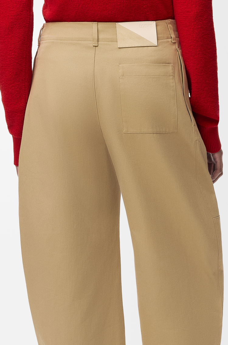 LOEWE Cropped trousers in cotton Beige