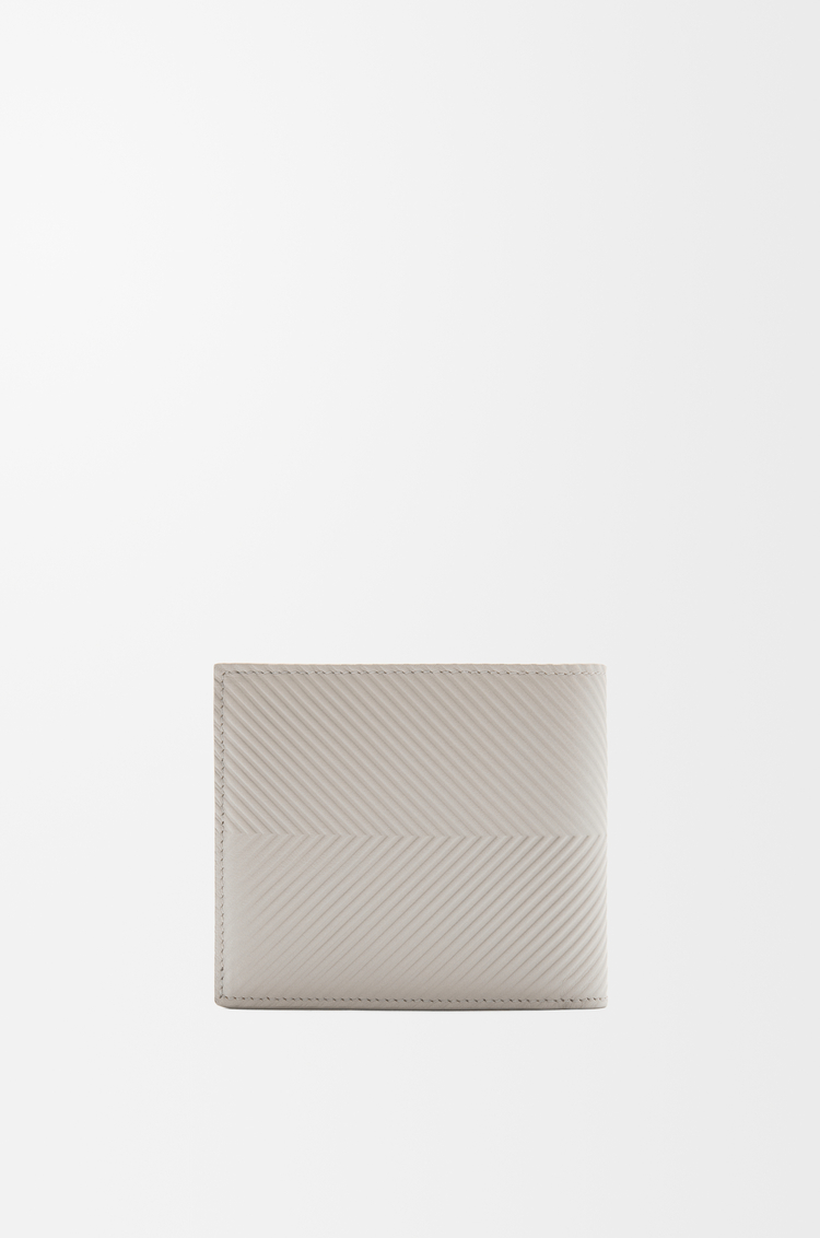 LOEWE Bifold coin wallet in textured classic calfskin Shell Grey