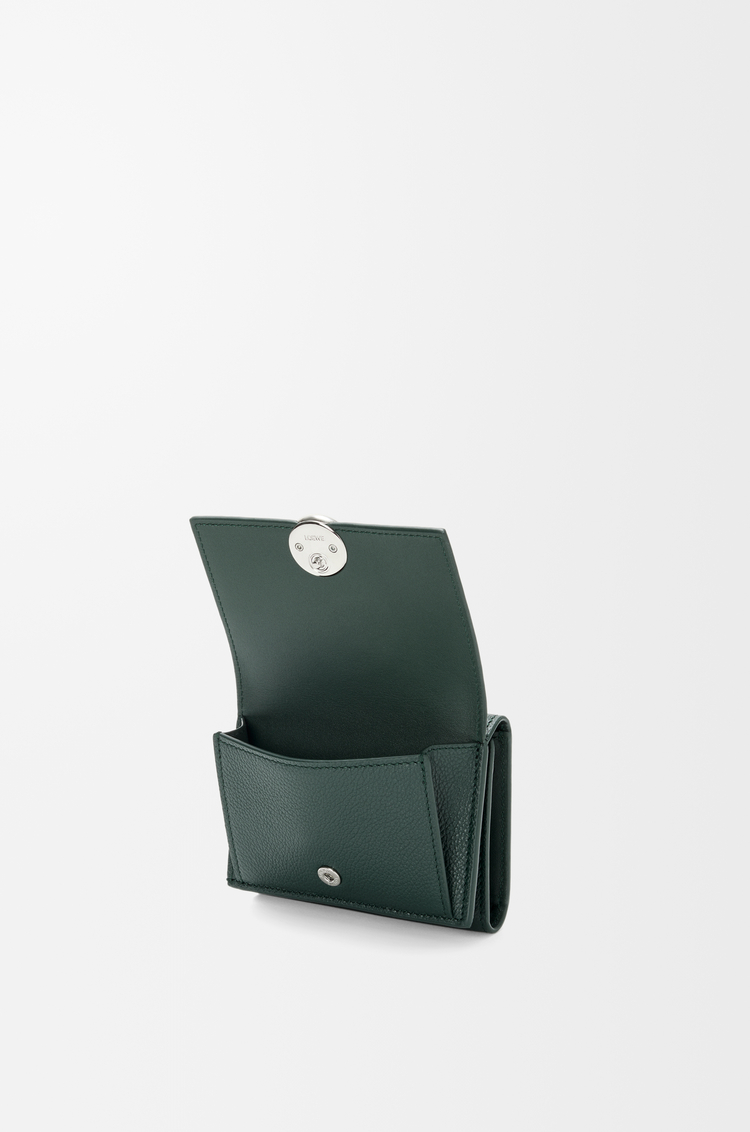 LOEWE Pebble trifold wallet in pebble grained calfskin Sherwood