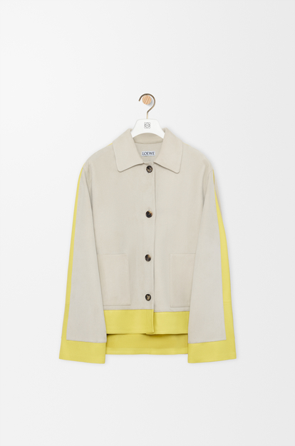 LOEWE Turn-up jacket in suede lambskin Light Grey