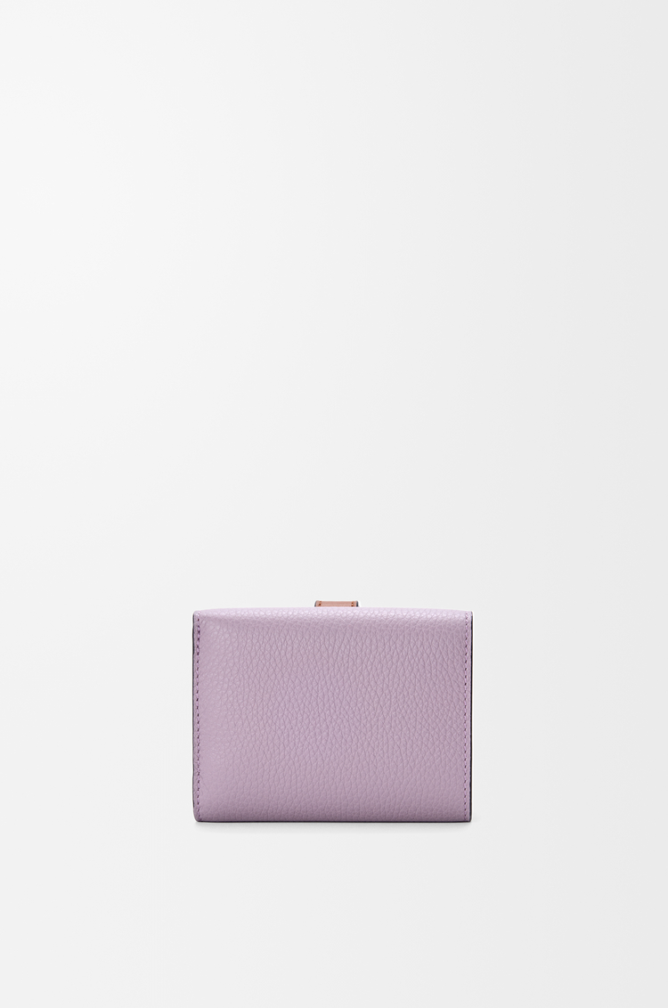 LOEWE Trifold wallet in soft grained calfskin Dirty Mauve/Squirrel
